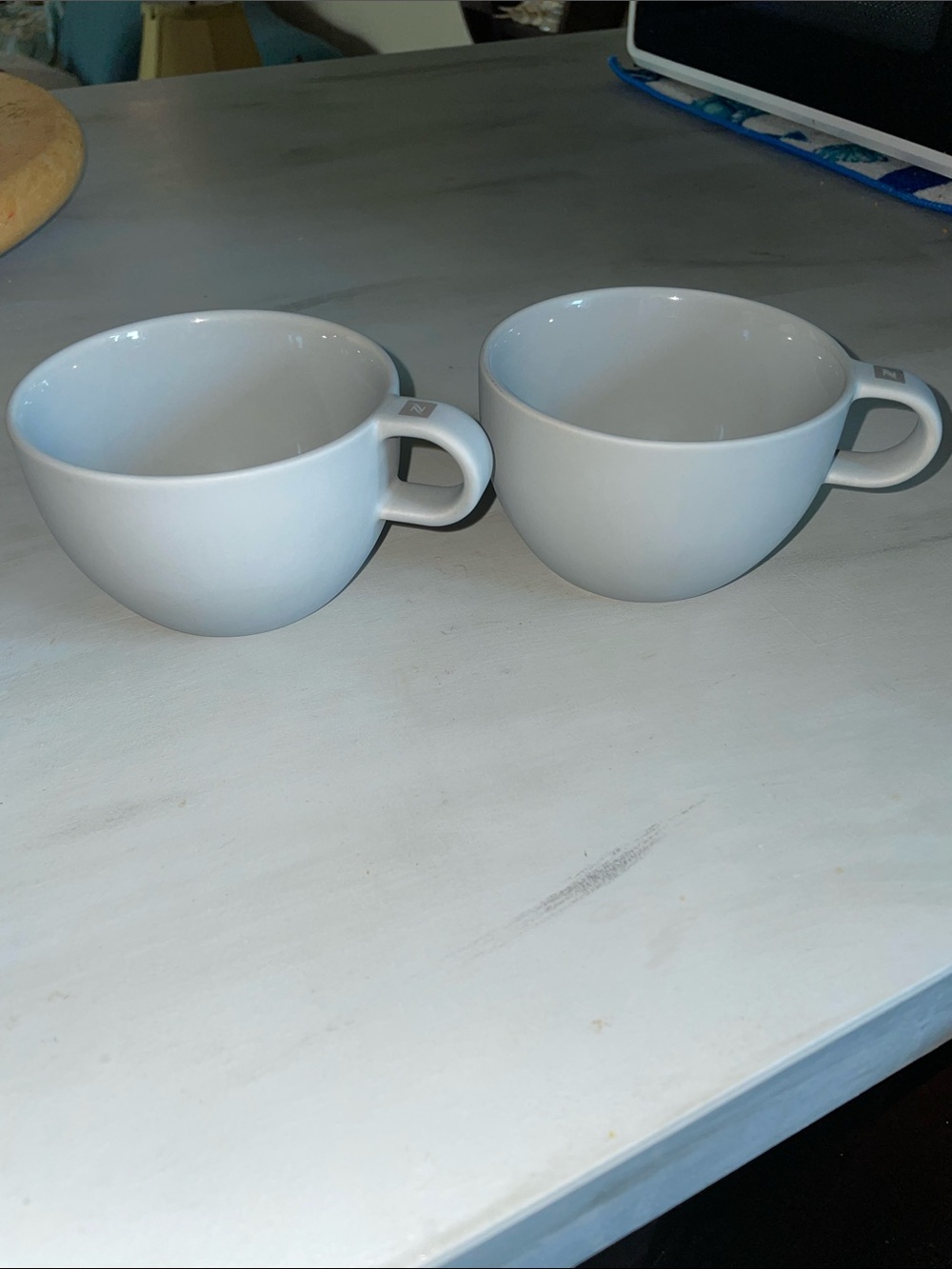 Big Game for Nespresso Gray Ceramic Stackable Mugs - Set of 2